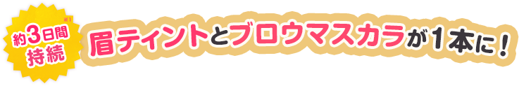 約3日間持続　眉ティントとブロウマスカラが1本に！