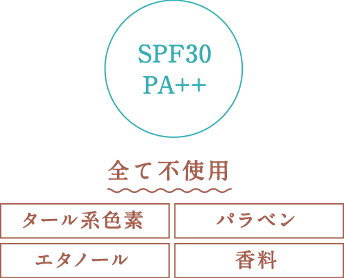 SPF30 PA++ 全て不使用　タール系色素　パラベン　エタノール　香料
