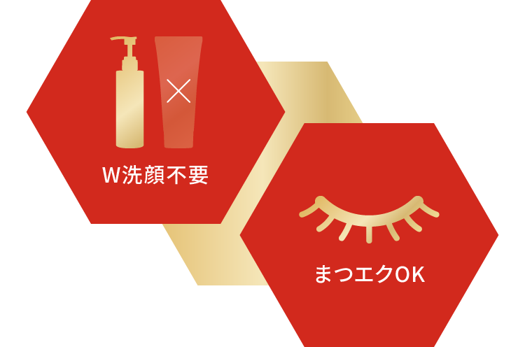 W洗顔不要/まつエクOK