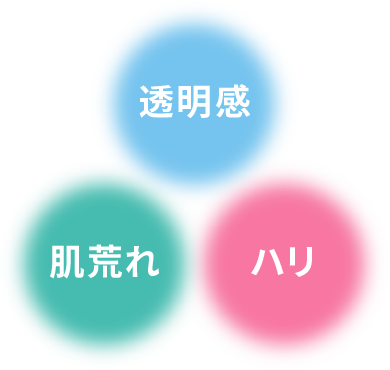 透明感+肌荒れ防止+ハリ