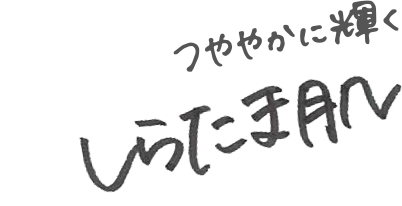 つややかに輝く　しらたま肌