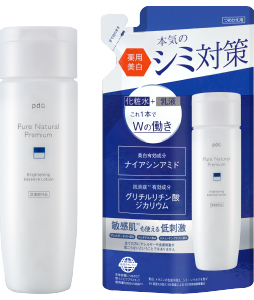 【会員さま限定20%OFF】ピュアナチュラル　プレミアム　ブライトニング　エッセンスローション　つめかえ　セット